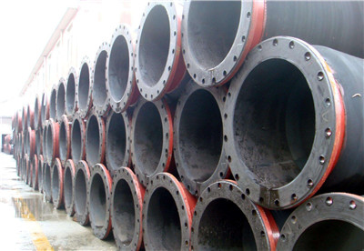 Large-diameter flanged dredging hoses